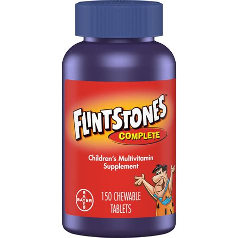 Flintstones Complete Chewables Children's Multivitamins, Kids Vitamin ...