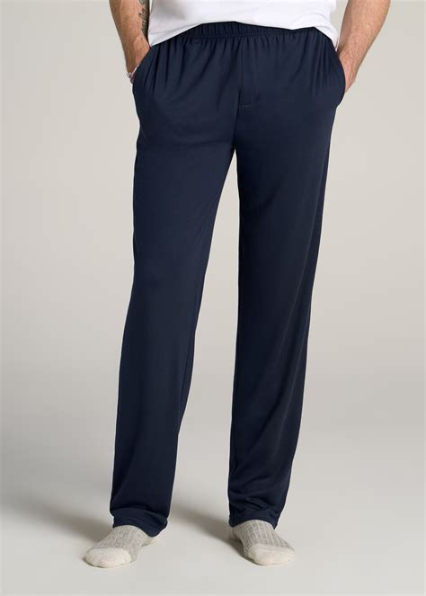 Medium Tall Pajama Pants: Navy Tall Lounge Pant For Men – American Tall