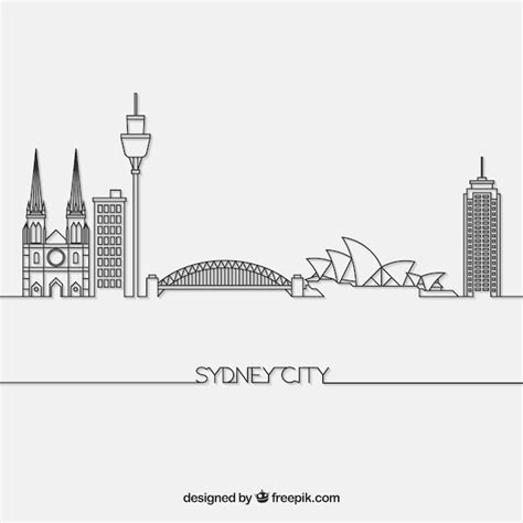 Free Vector | Skyline of sydney