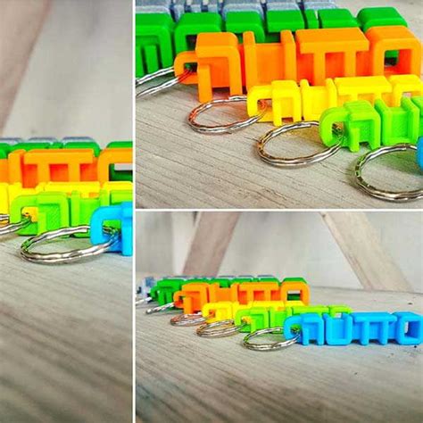 Personalized 3D Printed Keychain with Optional Colors and Sizes | Gadgetsin