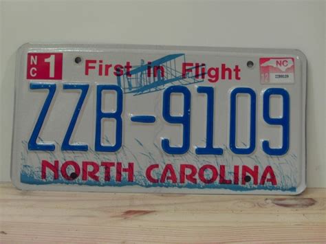 2012 North Carolina License Plate NC ZZB-9109