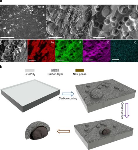 Formation of size-dependent and conductive phase on lithium iron phosphate during carbon coating ...