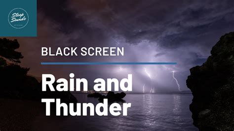 Black screen - Rain and Thunder | Thunderstorm for sleeping - YouTube