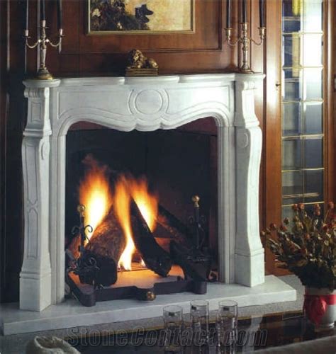 Calacatta Oro Marble Fireplace, White Marble Firep from Italy - StoneContact.com