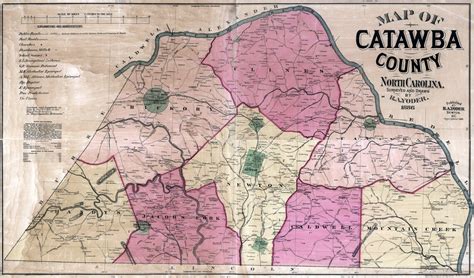 1886 Map of Catawba County North Carolina - Etsy