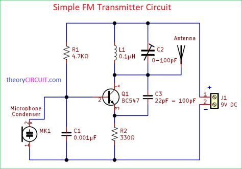 Simple FM Transmitter Circuit - theoryCIRCUIT - Do It Yourself Electronics Projects