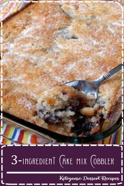 3-Ingredient Cake Mix Cobbler - Healthy Recipes Easy