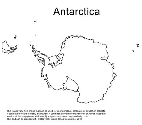 Printable Map Of Antarctica Unique Outline Continent Reference Free ...