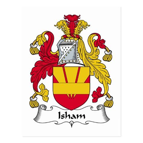 Isham Family Crest Postcard | Zazzle.com