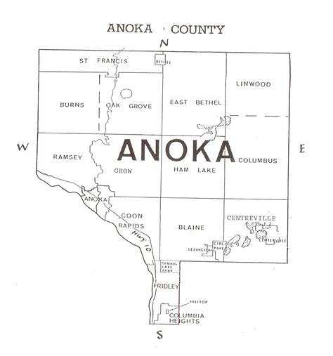 Anoka County Mn Map | Cities And Towns Map