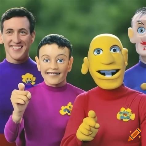 The wiggles puppets family portrait