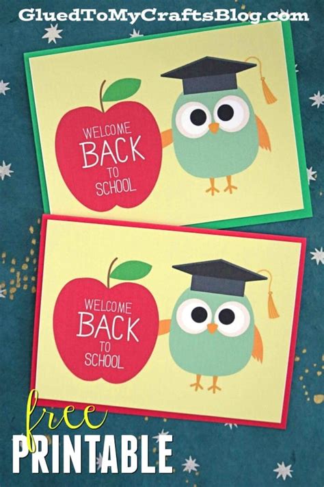 Welcome Back To School - Free Owl Card Printable