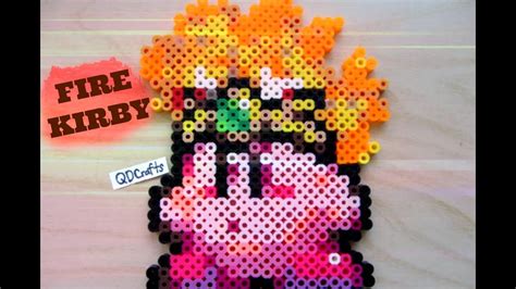 Cutter Kirby Perler Bead Pattern Bead Sprite Fire Kirby Pixel Art The ...