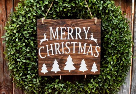 Merry Christmas Sign Rustic Christmas Sign Christmas