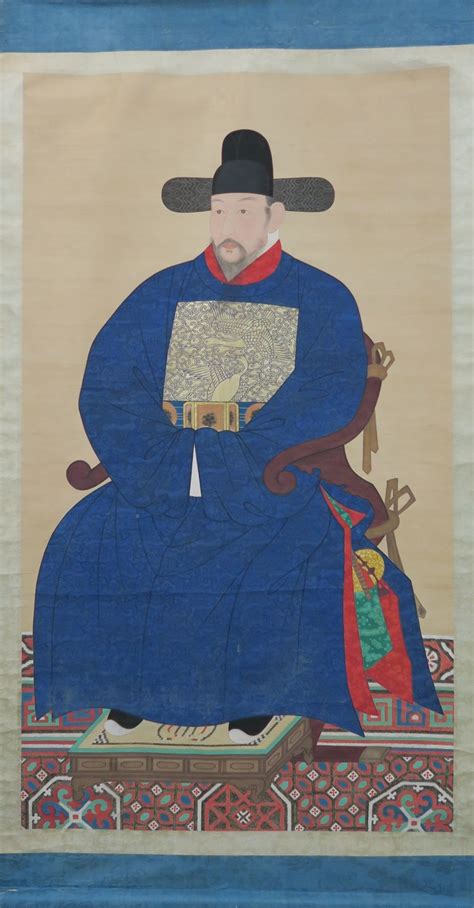 Traditional Chinese Artwork of a Man Sitting on a Rug