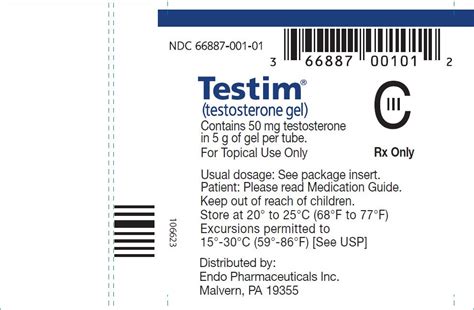 Testim - FDA prescribing information, side effects and uses