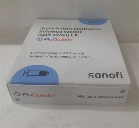 FluQuadri Quadrivalent Inactivated Influenza Vaccine Split Virion, 0.5 ml at Rs 1286/box in ...