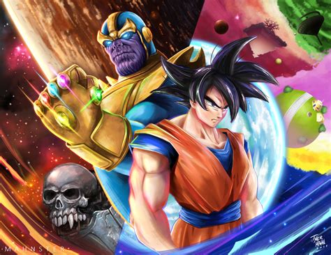 Goku vs Thanos! by MahnsterArt on DeviantArt