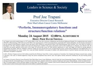 Leaders in Science and Society - Prof Joe Trapani | PPT | Free Download