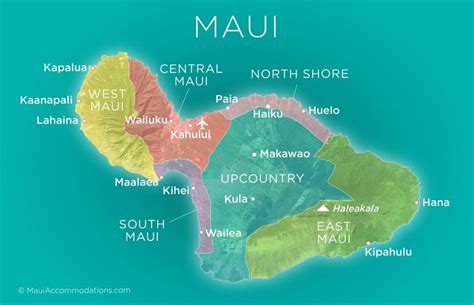 Maui Map, Regions and Towns | All About Maui Travel Blog