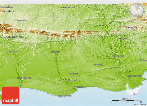 Physical 3D Map of RIVERSDALE