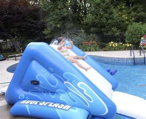 Cool Pool Toys And Floats; Water slides, pool basketball, fun floats,