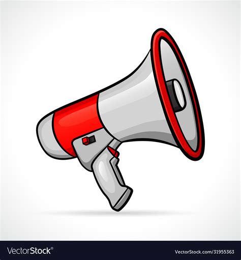 Megaphone design isolated drawing Royalty Free Vector Image
