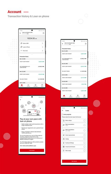 HSBC Banking app Recreated on Behance