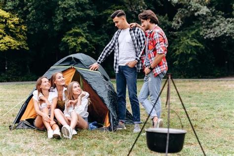 Friends Camping Stock Photos, Images and Backgrounds for Free Download