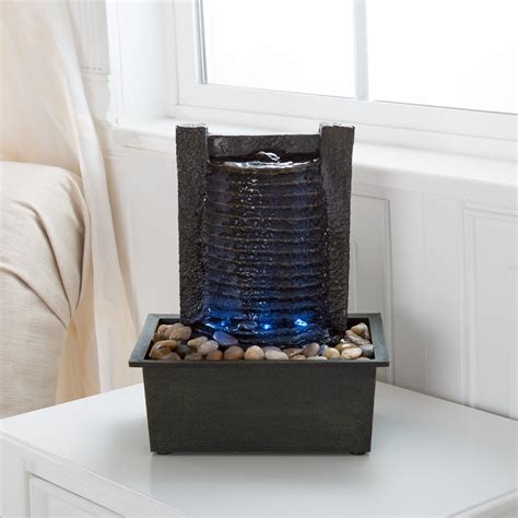 Pure Garden 10.5" Indoor Cascading Tabletop Fountain - Walmart.com