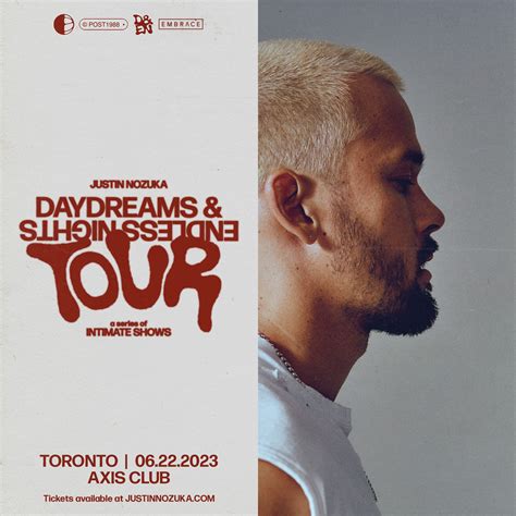 Justin Nozuka: Daydreams & Endless Nights Tour – Embrace Presents