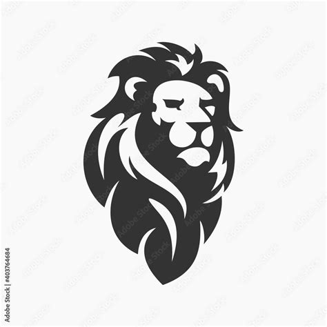 lion silhouette vector illustration template Stock Vector | Adobe Stock