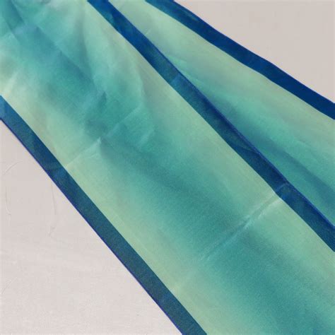 Ombre Taffeta Ribbon, Cream to Blue with Royal Blue Edge, 4 1/8 inches wide, 1 3/8 Yard Piece ...