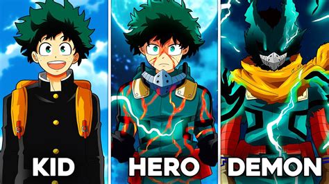 All Deku's Forms In MHA (full cowl, demon...) - YouTube