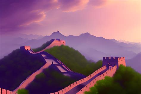 great wall of china in a bluish tone | Wallpapers.ai
