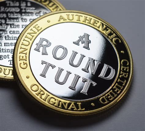 Extremely Rare 'A ROUND TUIT' Coin. Gift/present. Silver & 24ct Gold ...