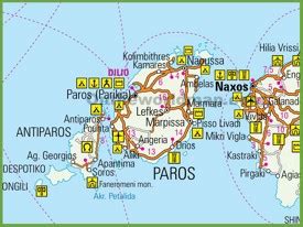 Paros Maps | Greece | Maps of Paros Island