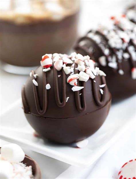 Peppermint Hot Cocoa Bombs - i am baker