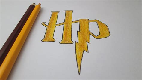 How to draw the logo of Harry Potter - YouTube