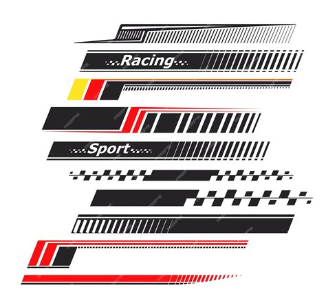 Premium Vector | Sports stripes car stickers Racing decals for tuning