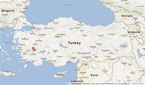 Where is Pamukkale on Map of Turkey