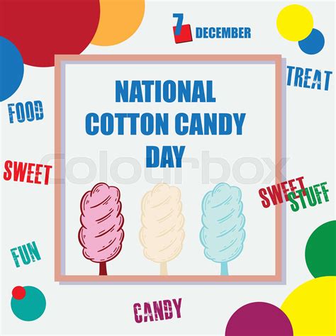 National Cotton Candy Day | Stock vector | Colourbox