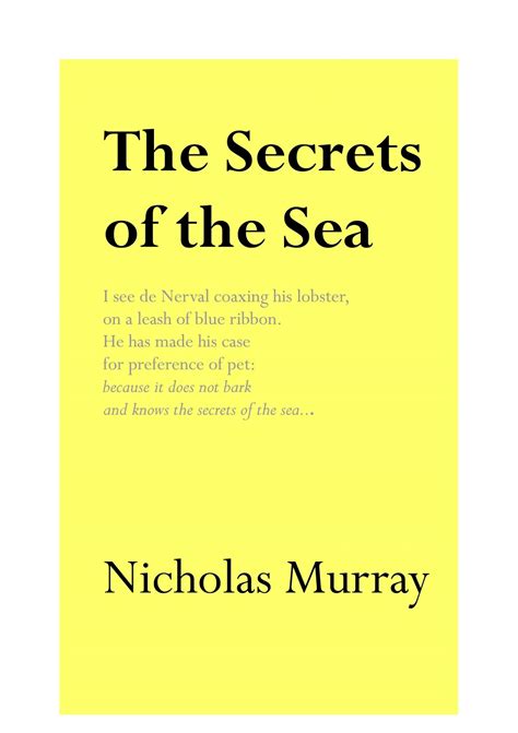 The Bibliophilic Blogger: The Secrets of the Sea: New Poetry