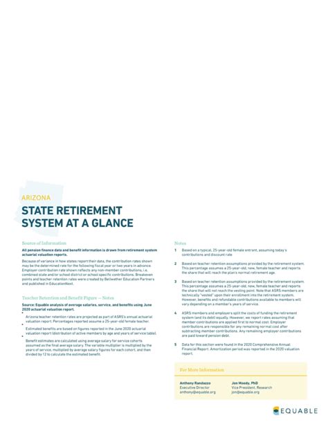 Arizona State Retirement System at a Glance