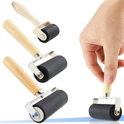 Amazon.com: Bignc 3 Pack Rubber Roller Brayer Rollers, Art Craft Roller for Print, Ink, Stamping ...