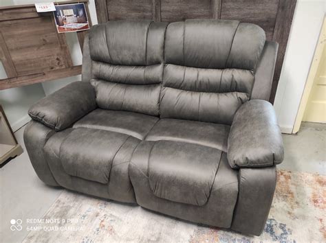 NEW: GRAY RECLINING SOFA & LOVESEAT