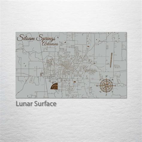 Arkansas: Siloam Springs Street Map Wood Engraved Maps Wall - Etsy