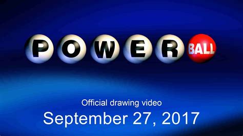 Powerball drawing for September 27, 2017 - YouTube