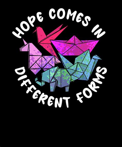 Japanese Paper Folding Origami Making Hope Life Quotes Digital Art by ...