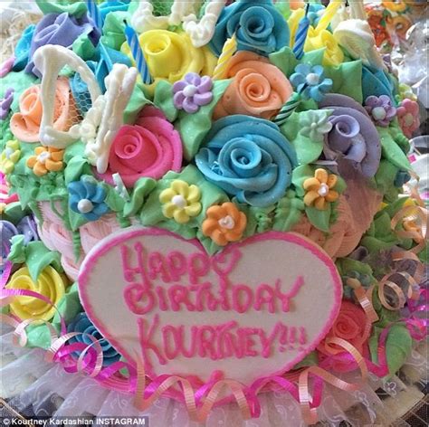 Kourtney Kardashian shares photo of elaborate birthday cake | Daily ...